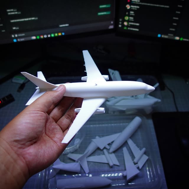 Model pesawat hasil cetak 3D